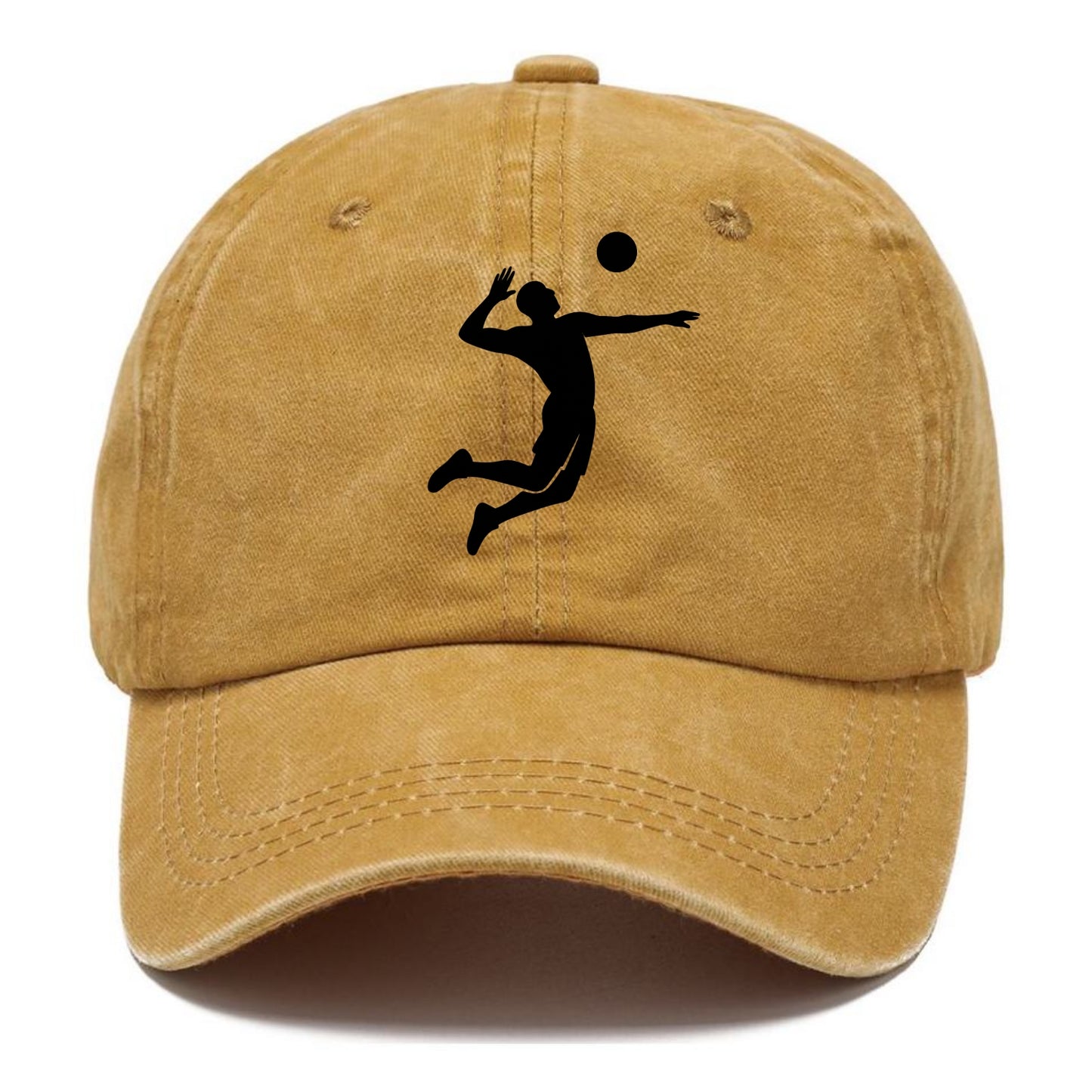 Volleyball player spiking ball - Classic Cap - Golden Harvest(Yellow)
