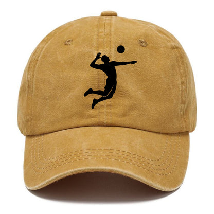 Volleyball player spiking ball - Classic Cap - Golden Harvest(Yellow)