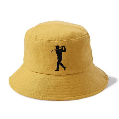 Golfer perfect swing follow-through - Bucket Hat - Golden Harvest(Yellow)