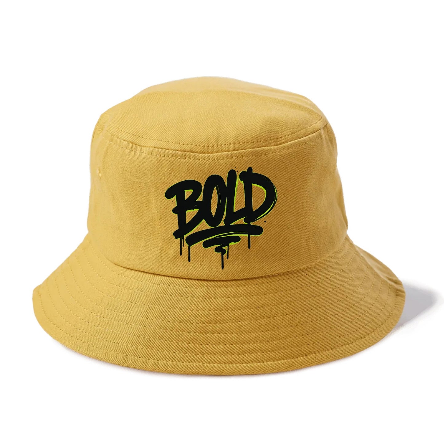 Bold typography design - "BOLD" - courageous, standing out - Bucket Hat - Golden Harvest(Yellow)