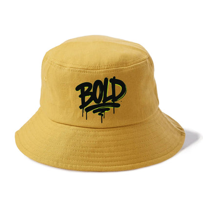 Bold typography design - "BOLD" - courageous, standing out - Bucket Hat - Golden Harvest(Yellow)