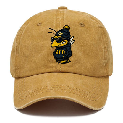 Atlanta Yellow Jacket wearing Georgia Tech beanie with GT patch - Classic Cap - Golden Harvest(Yellow)