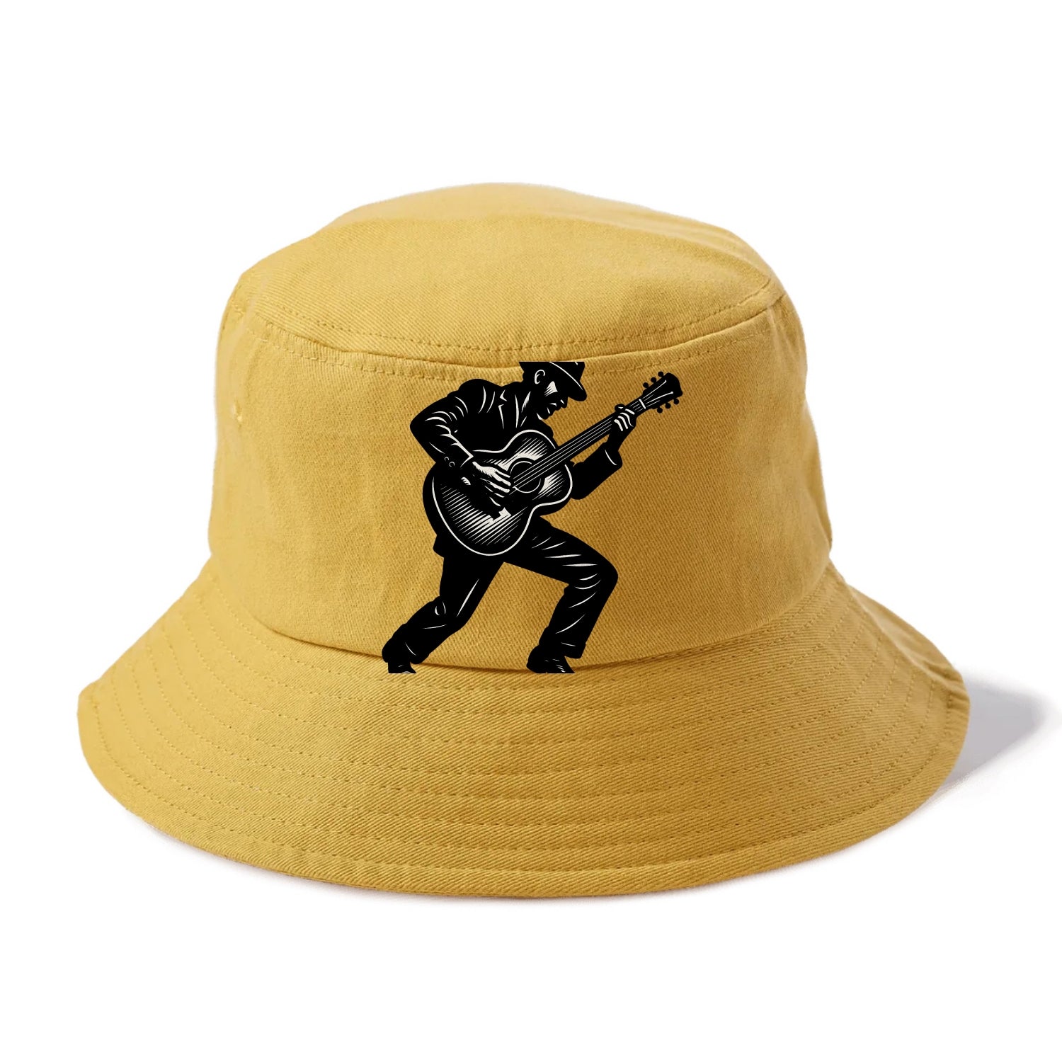 Guitarist playing acoustic guitar - Bucket Hat - Golden Harvest(Yellow)