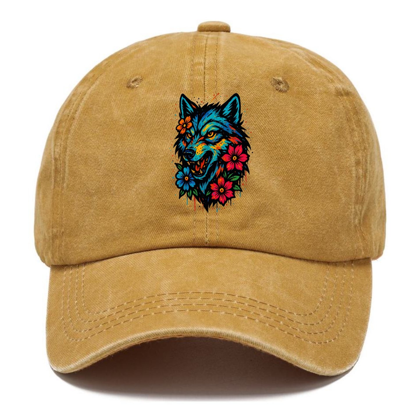 Floral Wolf Garden  - Classic Cap - Golden Harvest(Yellow)