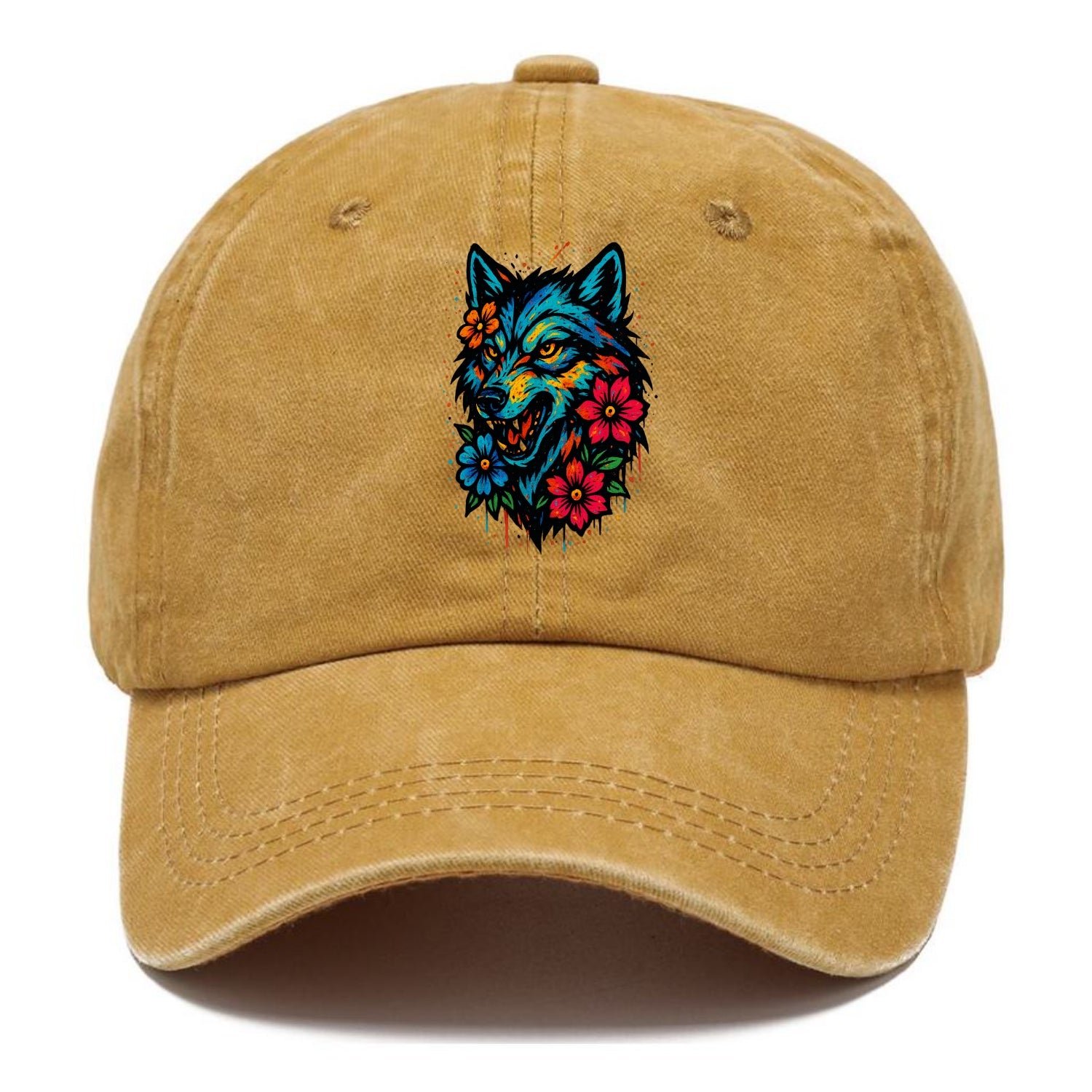 Floral Wolf Garden  - Classic Cap - Golden Harvest(Yellow)