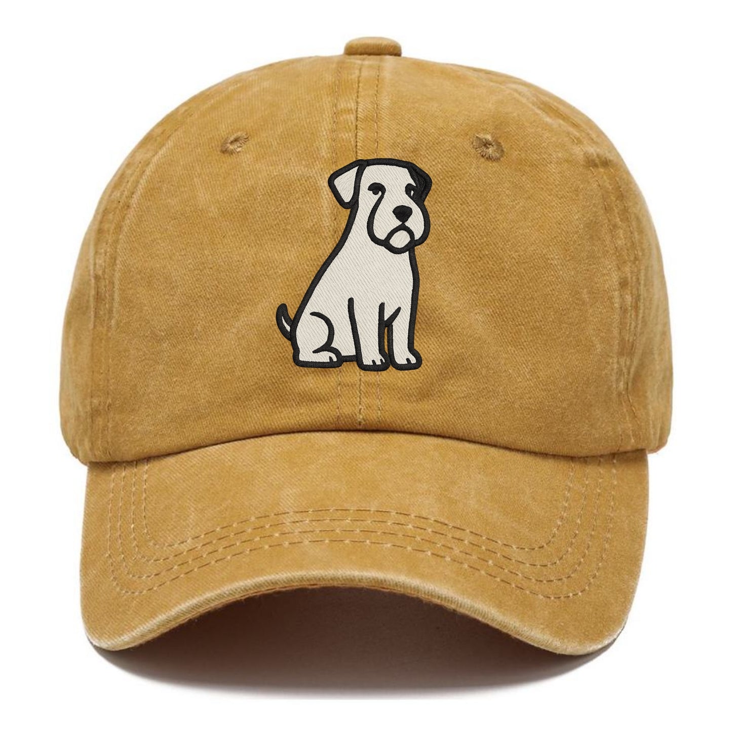 Sealyham Terrier White Sitting Pose Classic Cap - Golden Harvest(Yellow)