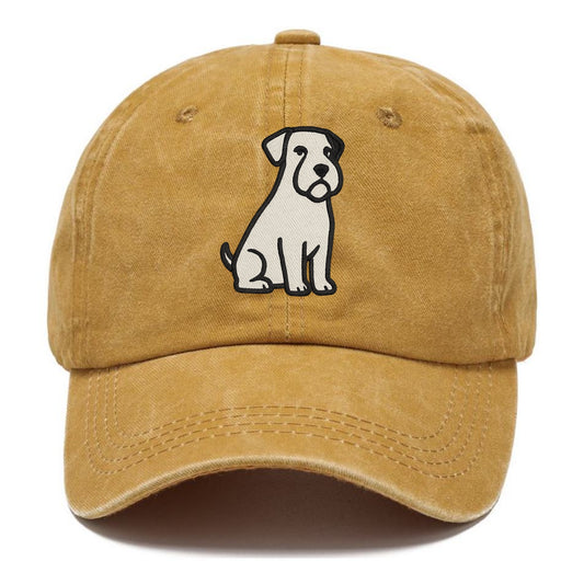 Sealyham Terrier White Sitting Pose Classic Cap - Golden Harvest(Yellow)