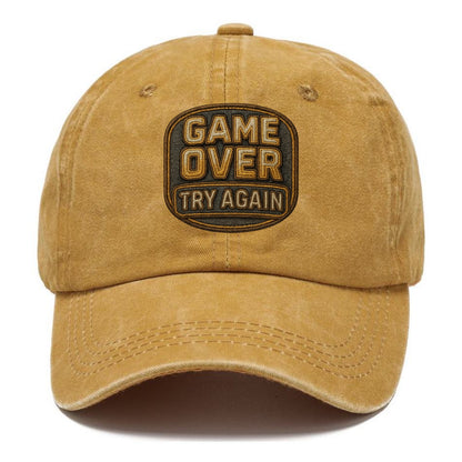 Game Over Try Again  - Classic Cap - Golden Harvest(Yellow)