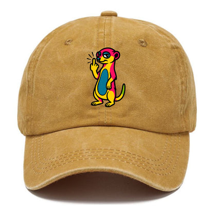 cute meerkat standing guard on hind legs, one front paw raised in sassy salute - Classic Cap - Golden Harvest(Yellow)