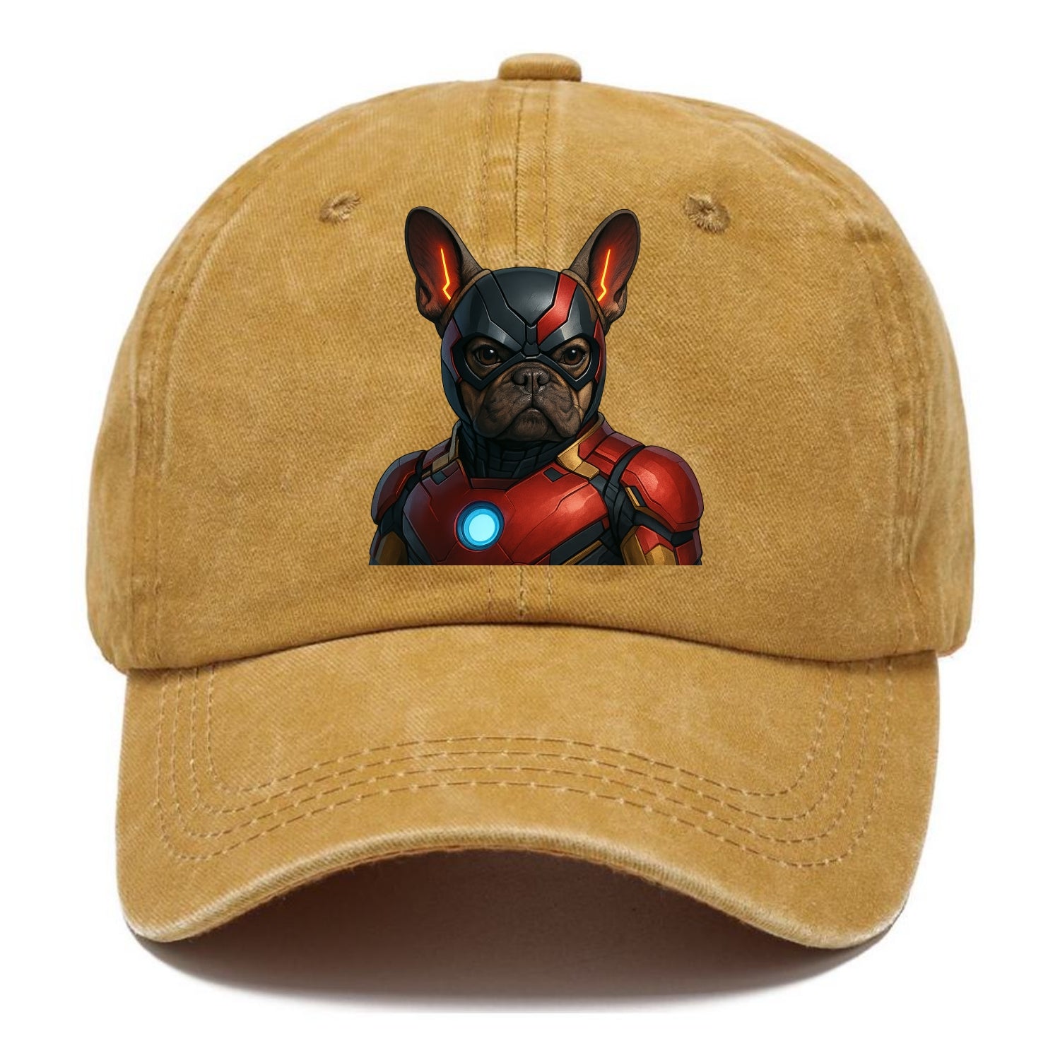 French Bulldog Iron Man  - Classic Cap - Golden Harvest(Yellow)