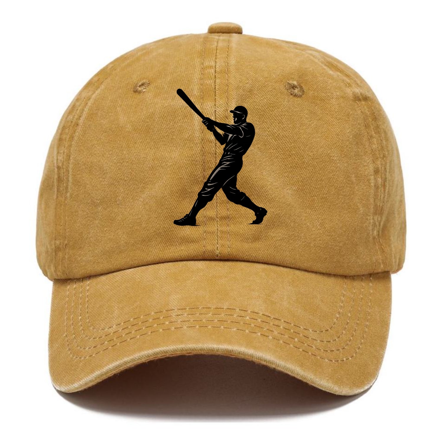 Baseball batter in full swing - Classic Cap - Golden Harvest(Yellow)