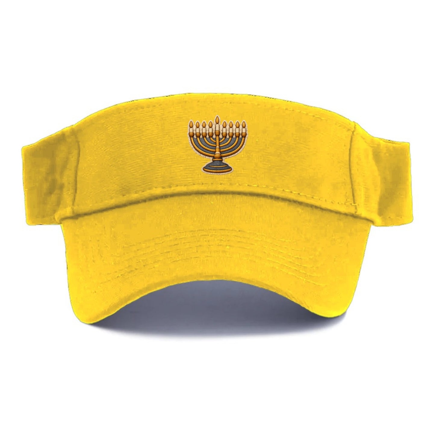 MENORAH LIGHTS - nine branch candelabra in gold and blue , Hanukkah - Visor - Golden Harvest(Yellow)