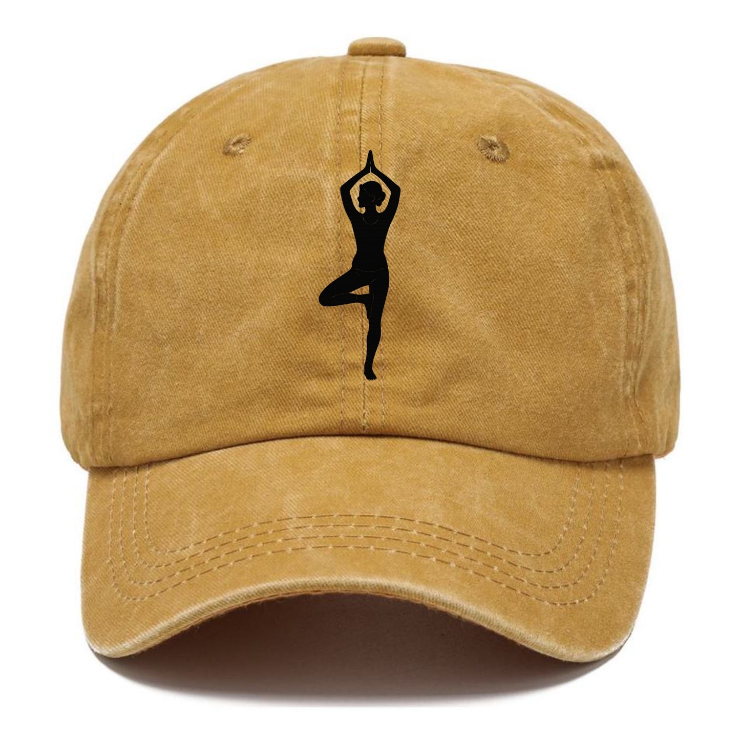 Yogi in tree pose silhouette - Classic Cap - Golden Harvest(Yellow)