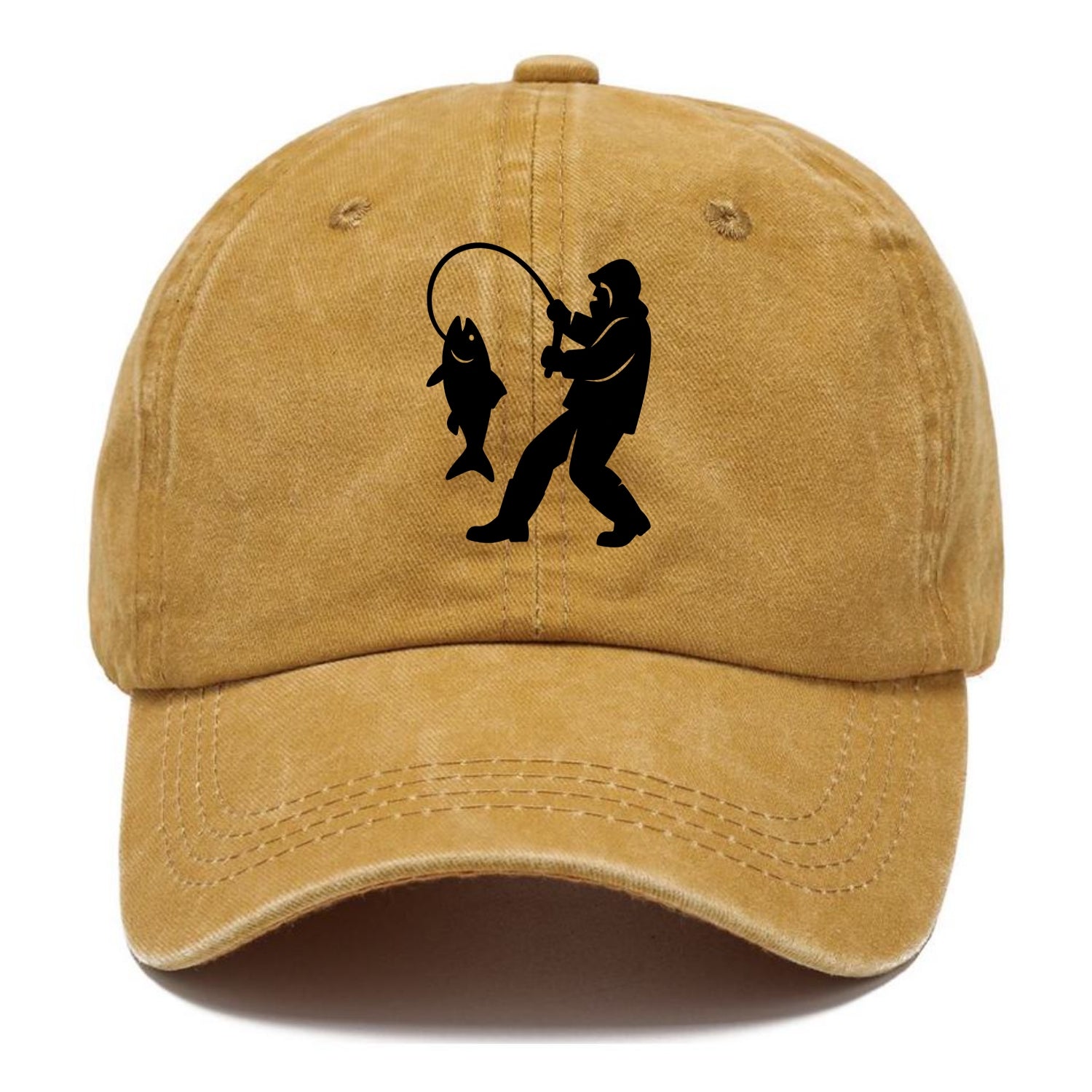 Alaskan fisherman hauling catch - Classic Cap - Golden Harvest(Yellow)