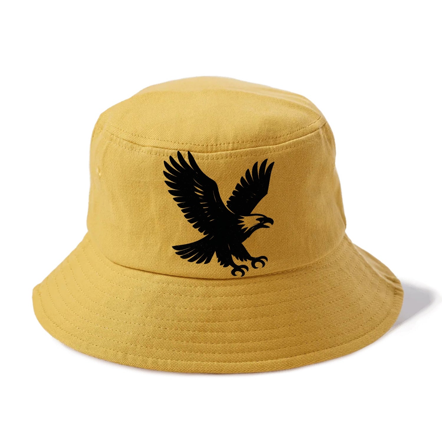 Eagle in flight - liberty and independence ink brushstrokes - Bucket Hat - Golden Harvest(Yellow)