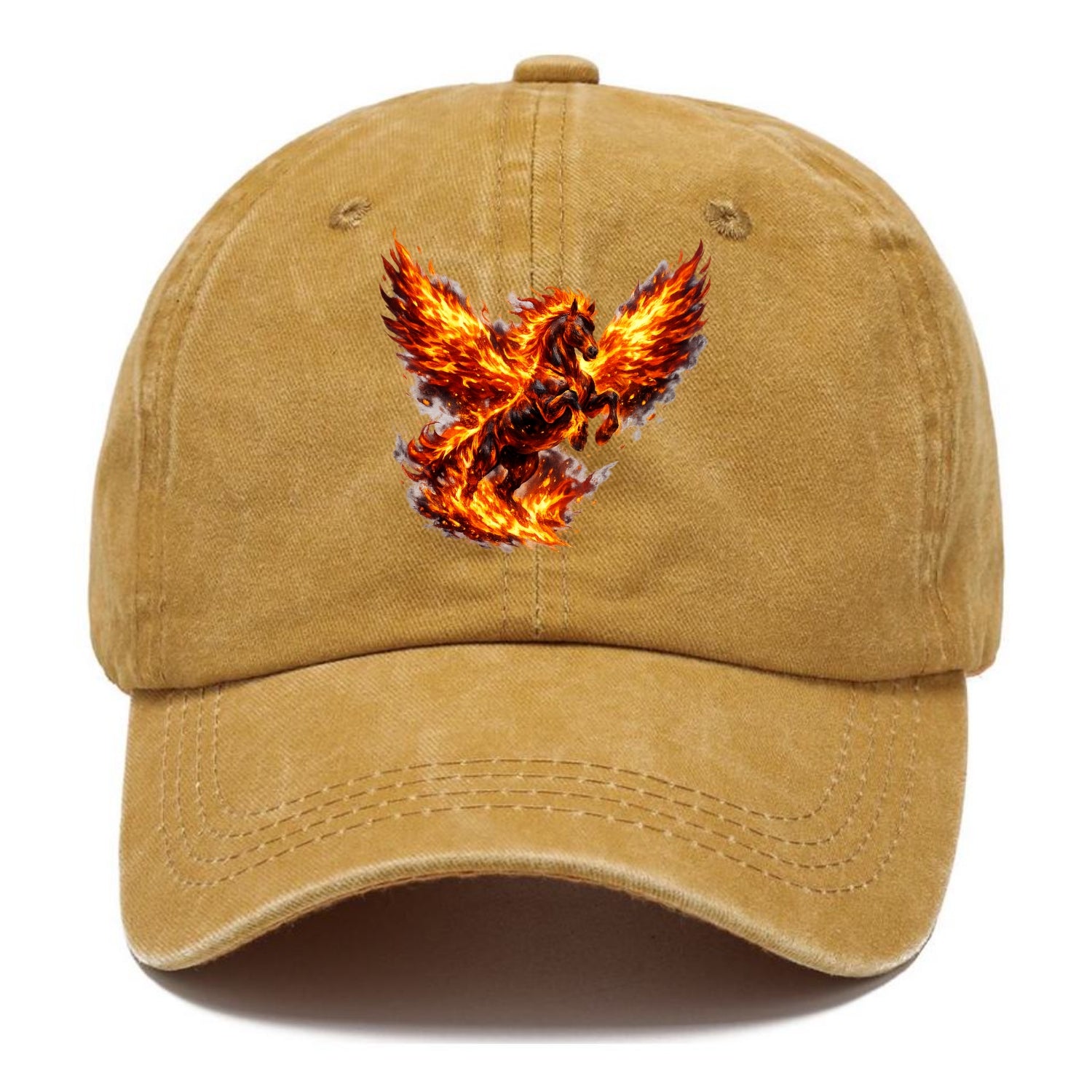 PHOENIX FIRE HORSE | Horse emerging from flames like phoenix | Rebirth transformation - Classic Cap - Golden Harvest(Yellow)