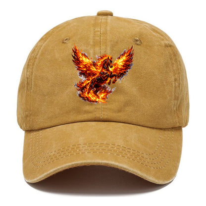 PHOENIX FIRE HORSE | Horse emerging from flames like phoenix | Rebirth transformation - Classic Cap - Golden Harvest(Yellow)