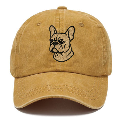French Bulldog Cream Colored Professional Design Classic Cap - Golden Harvest(Yellow)