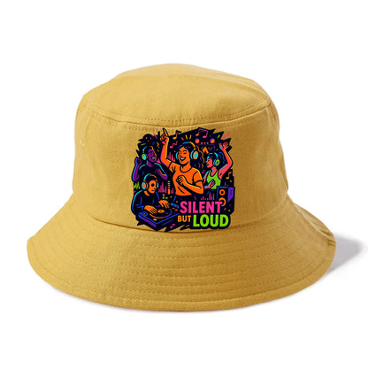 Silent disco dancers with glowing headphones - "Silent But Loud" - unique concert - Bucket Hat - Golden Harvest(Yellow)