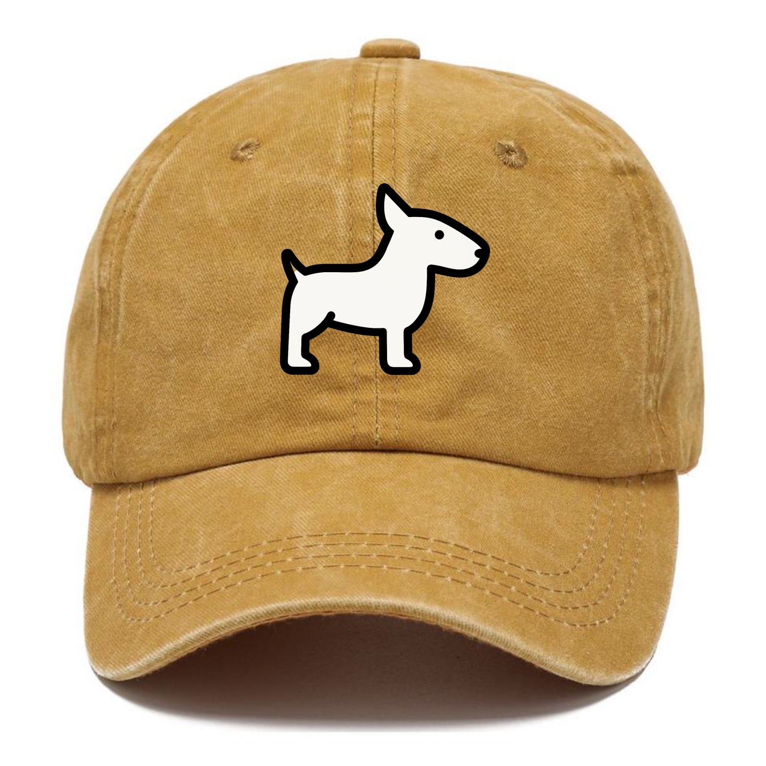 Bull Terrier - White egg-shaped head flat side profile - Classic Cap - Golden Harvest(Yellow)