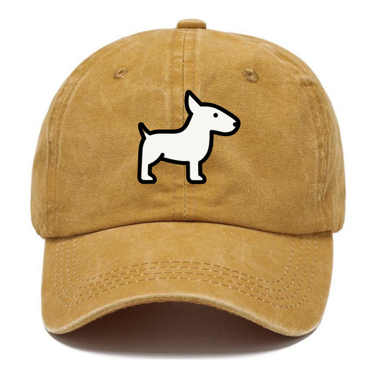 Bull Terrier - White egg-shaped head flat side profile - Classic Cap - Golden Harvest(Yellow)
