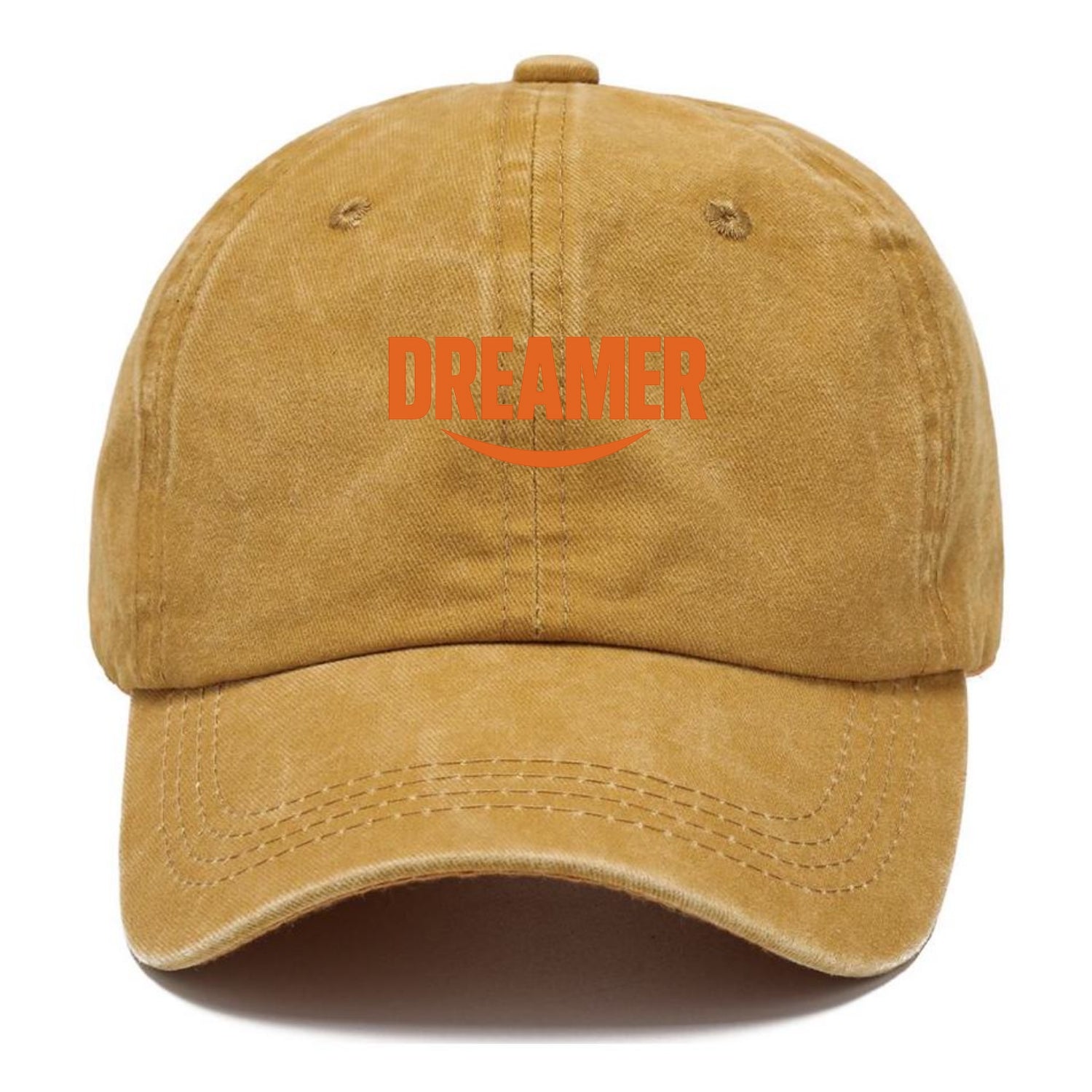 Bold typography design - "DREAMER" - imagination, seeing possibilities - Classic Cap - Golden Harvest(Yellow)