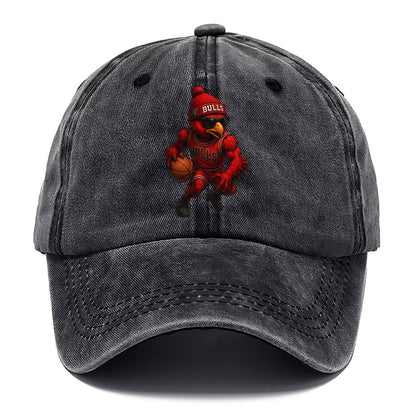 Windy City Hawk wearing Bulls beanie with six rings patch and wayfarer sunglasses - Classic Cap - Graphite