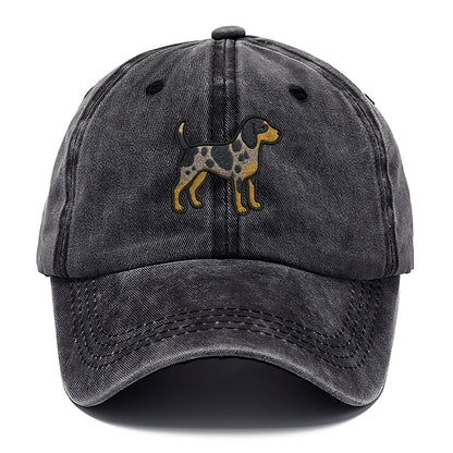 Bluetick Coonhound - Trendy spotted hound logo with prominent black border - Classic Cap - Graphite