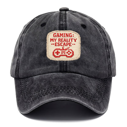 GAMING: MY REALITY ESCAPE - red game escape - red - gaming reality escape - Classic Cap - Graphite