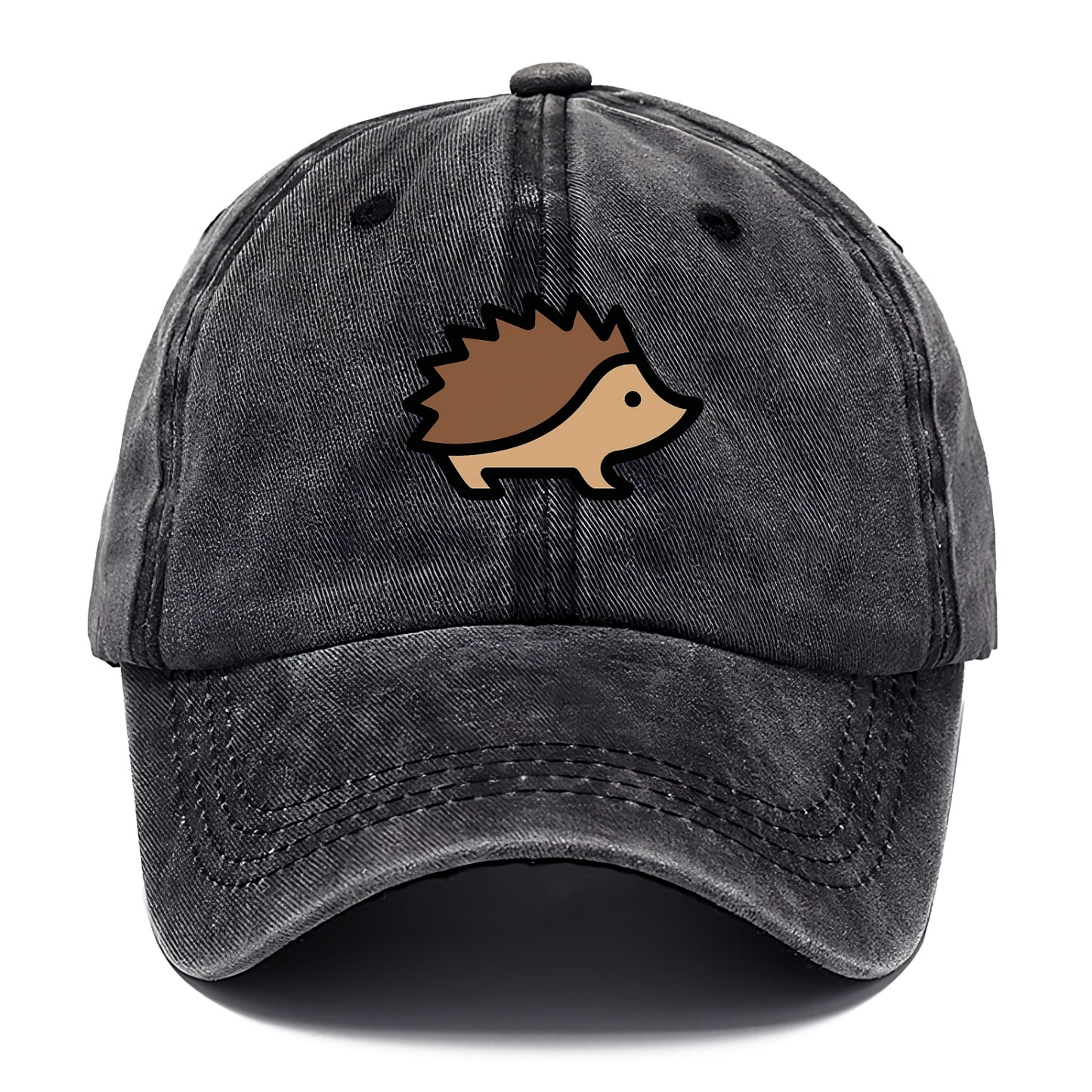 Hedgehog - Brown spiky back flat side profile - Classic Cap - Graphite