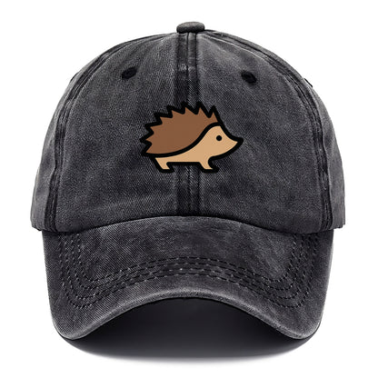Hedgehog - Brown spiky back flat side profile - Classic Cap - Graphite