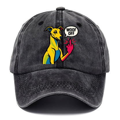 Whippet sleek athletic greyhound-like, elegant long paw giving sass - Classic Cap - Graphite
