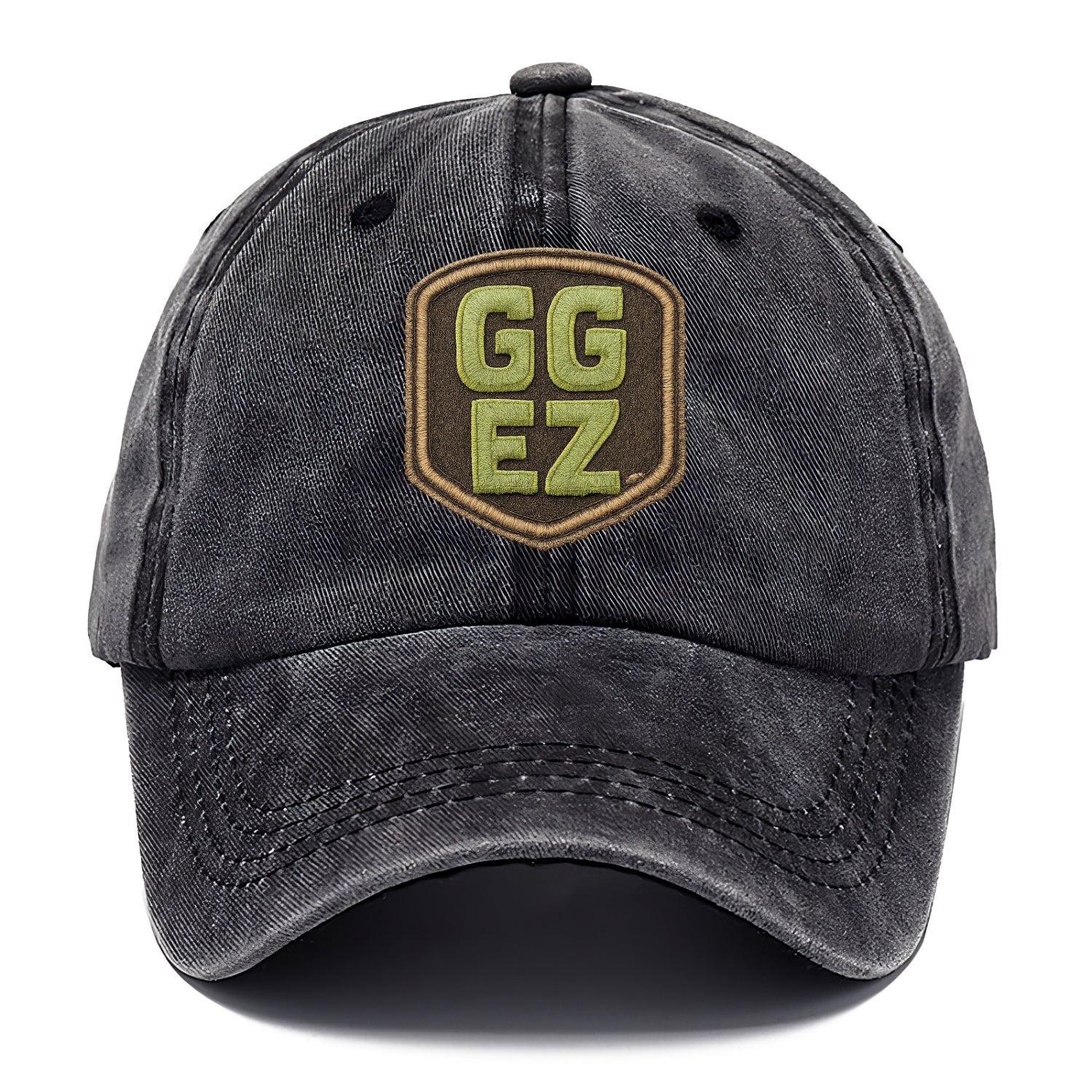 GG EZ - victory text in neon green , easy win - Classic Cap - Graphite