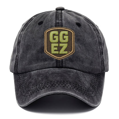GG EZ - victory text in neon green , easy win - Classic Cap - Graphite