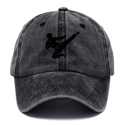 Korean taekwondo flying kick - Classic Cap - Graphite