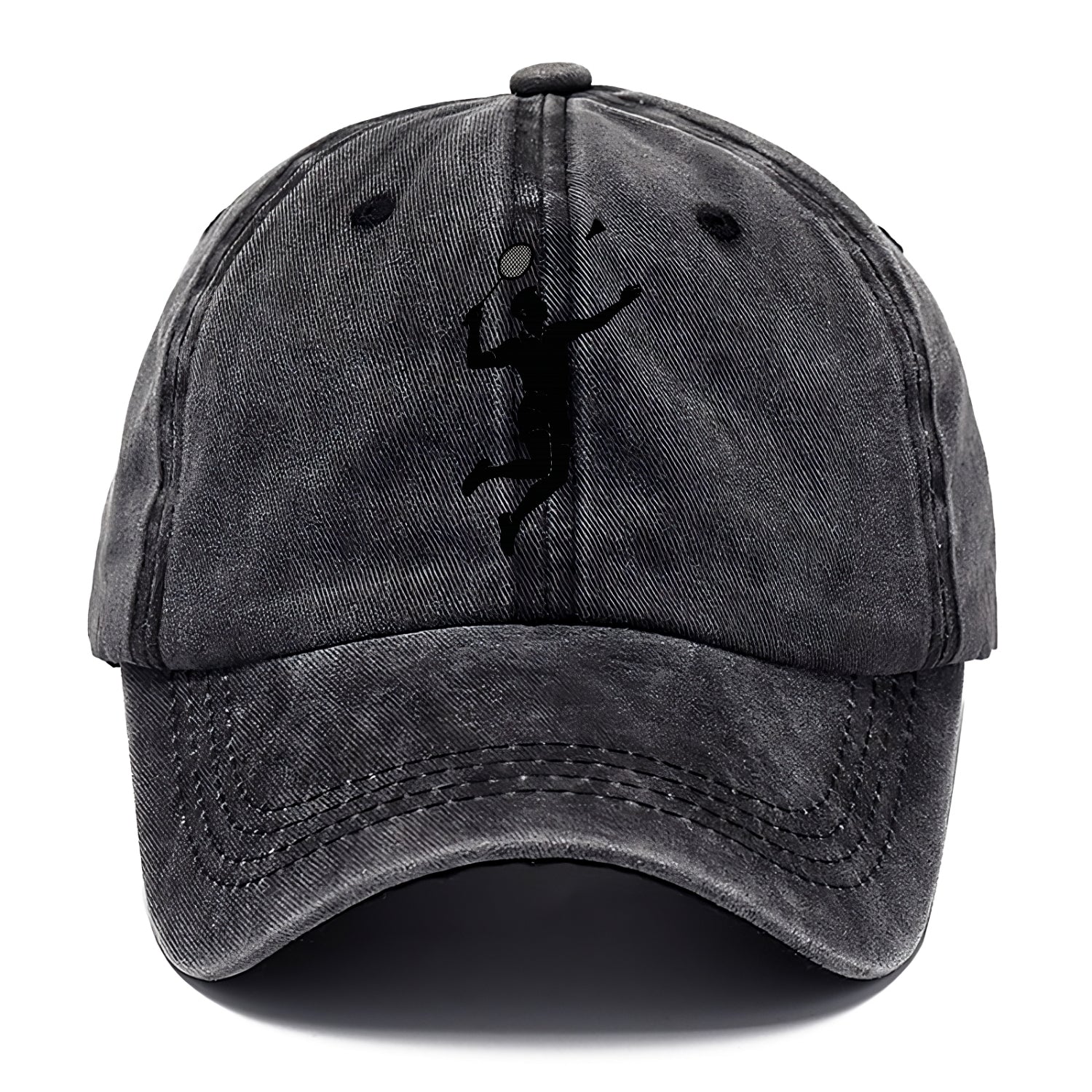 Badminton player jumping for a smash - Classic Cap - Graphite