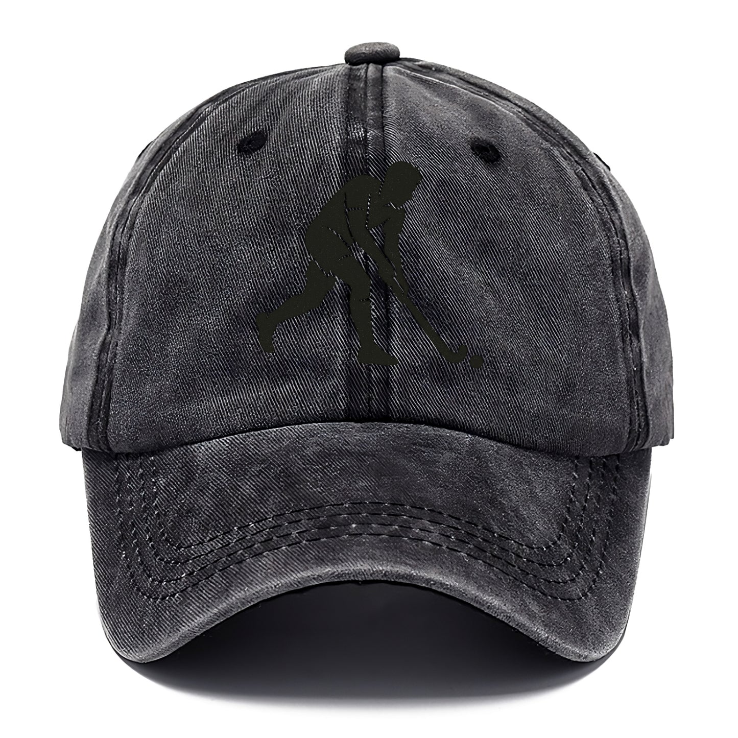 Field hockey player striking the ball - Classic Cap - Graphite