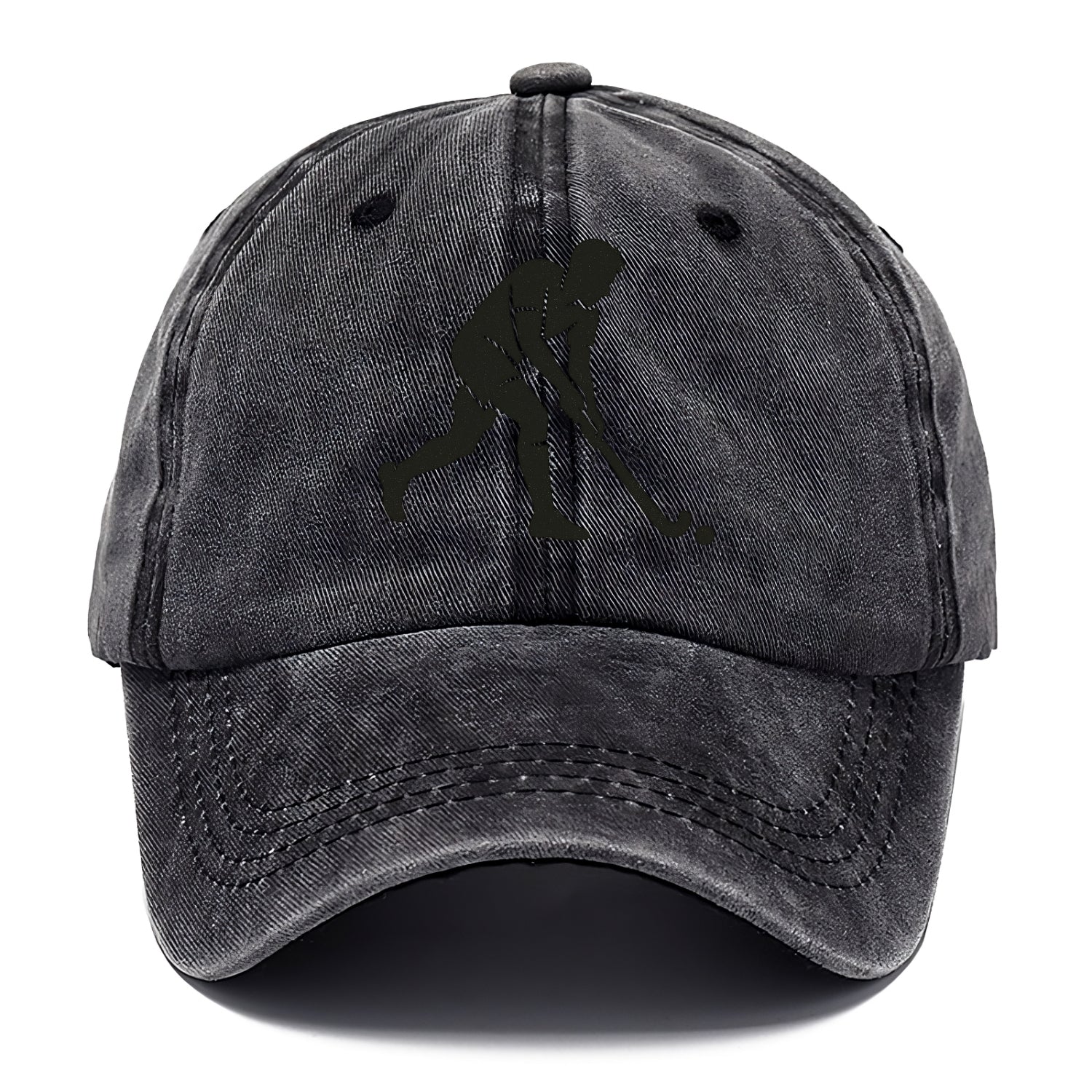 Field hockey player striking the ball - Classic Cap - Graphite