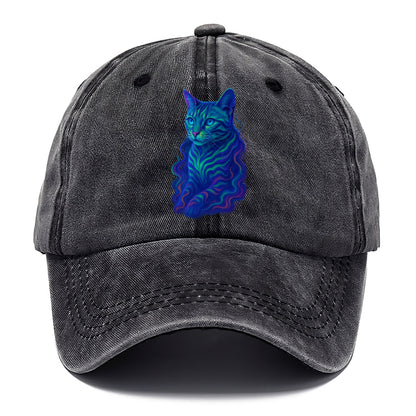 Exotic Bengal cat with aurora borealis colors flowing through its stripes, green and - Classic Cap - Graphite
