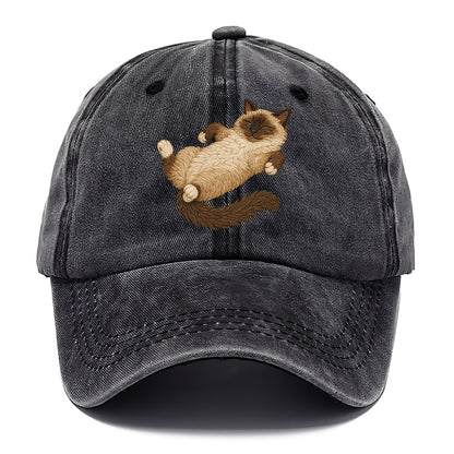 Birman  fully relaxed sprawled out embro Classic Cap - Graphite