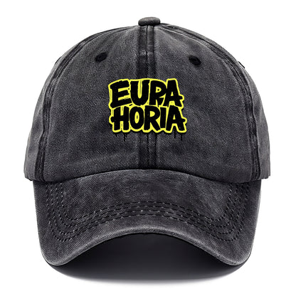 Bold typography design - "EUPHORIA" - intense happiness, ecstasy - Classic Cap - Graphite