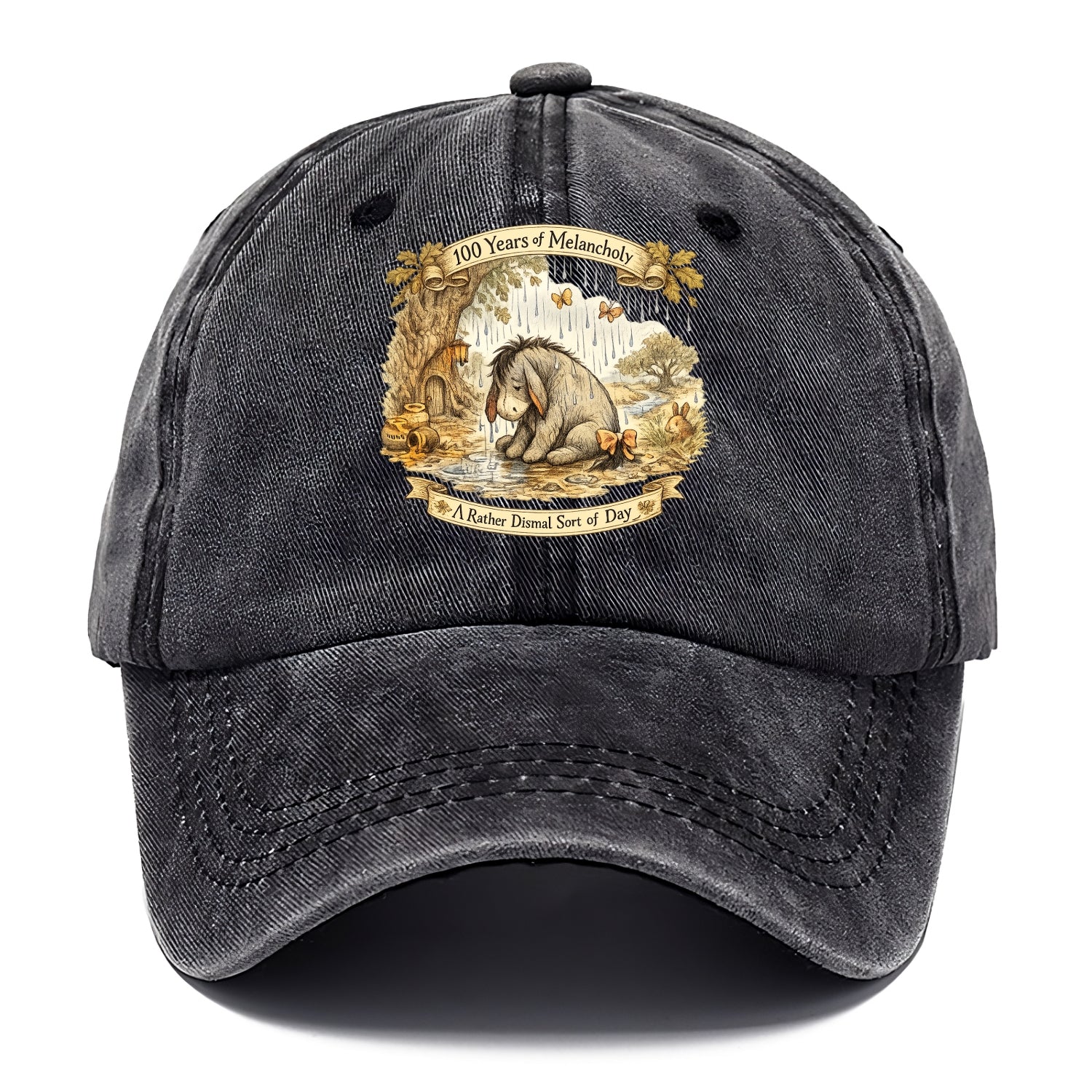 GLOOMY GLEN | Droopy figure in rain | Tattered tail bow | Pessimistic poetry | - Classic Cap - Graphite