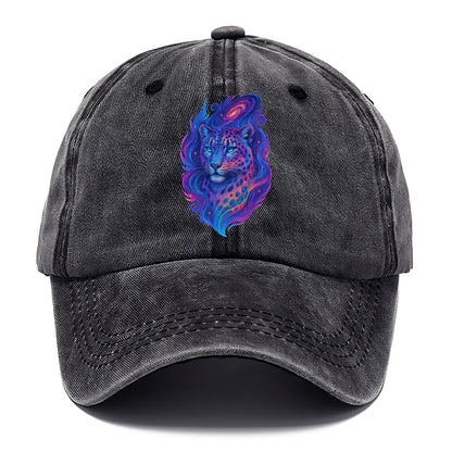 Majestic snow leopard with rainbow gradient spots, crystalline flowing patterns, - Classic Cap - Graphite