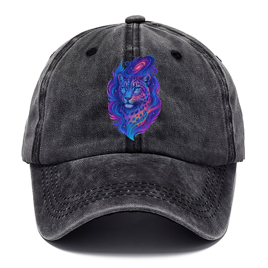 Majestic snow leopard with rainbow gradient spots, crystalline flowing patterns, - Classic Cap - Graphite