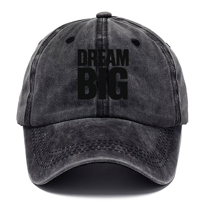 Bold typography design - "DREAM BIG" - ambitious goals, no limits - Classic Cap - Graphite