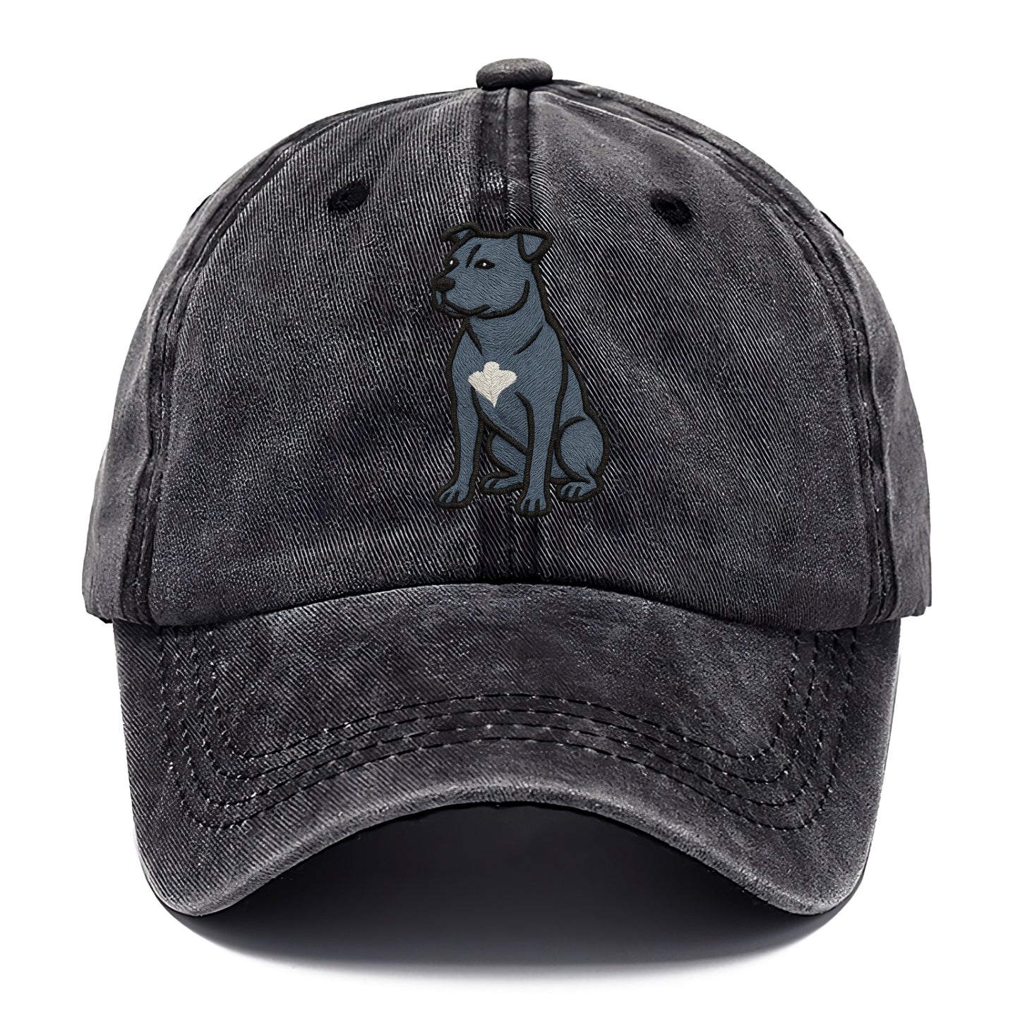 American Staffordshire Terrier - Blue embroidered design - Classic Cap - Graphite