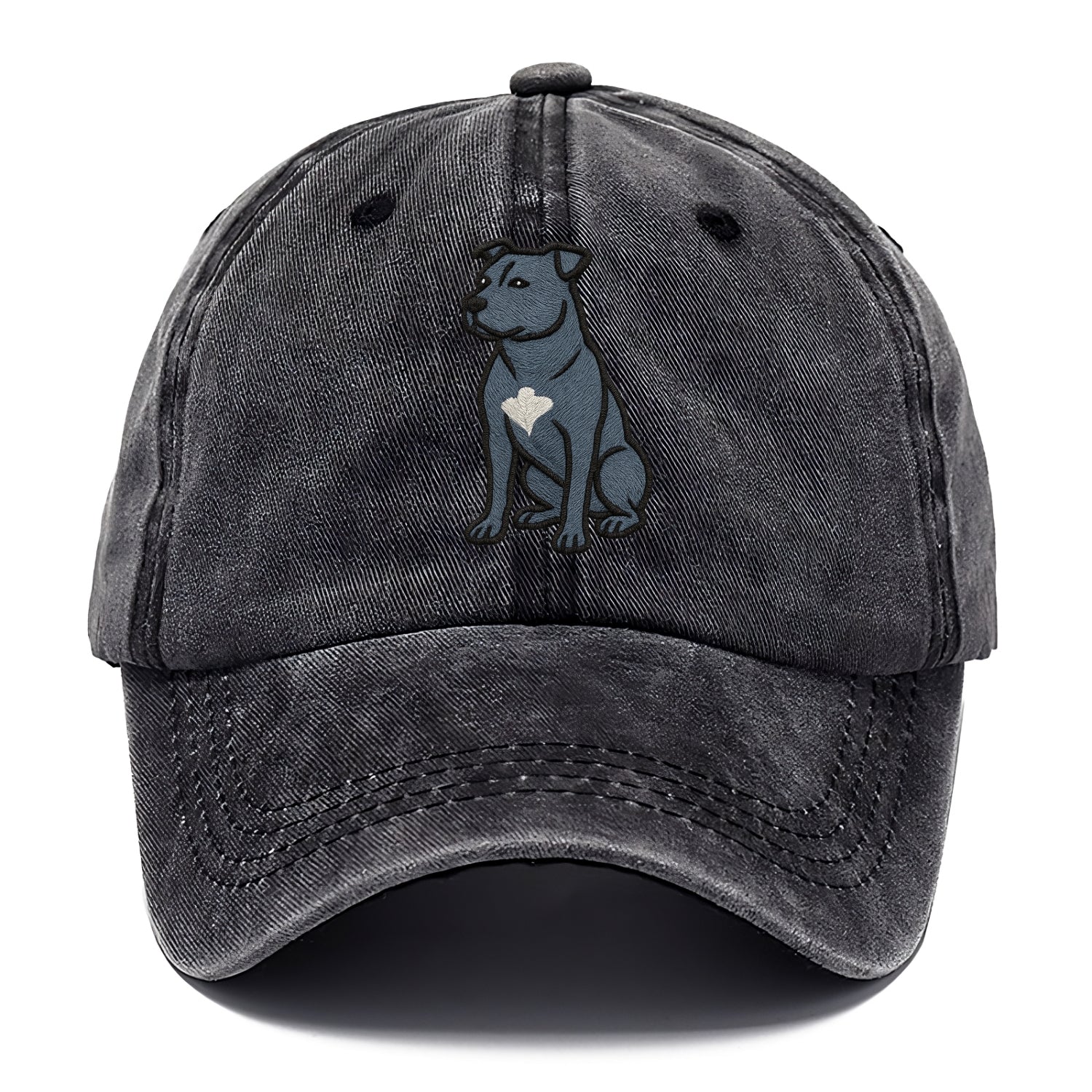 American Staffordshire Terrier - Blue embroidered design - Classic Cap - Graphite