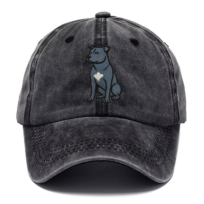 American Staffordshire Terrier - Blue embroidered design - Classic Cap - Graphite