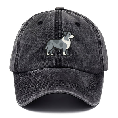 Australian Shepherd - Blue merle flat side profile - Classic Cap - Graphite