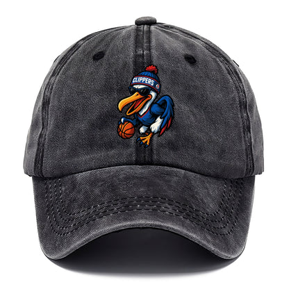 Los Angeles Pelican wearing Clippers beanie with sailboat patch and wayfarer - Classic Cap - Graphite